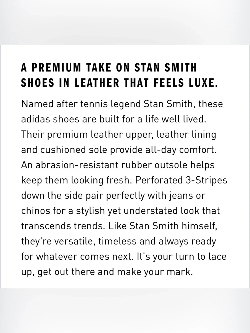 Adidas Stan Smith Lux Men’s Tennis Shoes